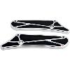 WIREFRAME SADDLEBAG CHROME/ BLACK ANODIZED LATCH COVERS FOR HARLEY 93-13 TOURING MODELS 