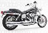 INDEPENDENCE EXHAUST SHORTY EXHAUST FOR HARLEY 91-05/ 06-UP DYNA (CHROME/ BLACK)