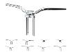 KAGE FIGHTER-T HANDLEBAR (CHROME) ((SELECT SIZE))