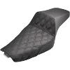 FRONT LATTICE STITCH BLACK SEAT FOR SPORTSTER 04-22
