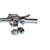 BILLET THROTTLE HOUSING/ SINGLE CABLE/ GROOVED/ CHROME