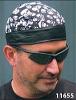 LEATHER AND SKULLS REVERSIBLE HEADWRAP