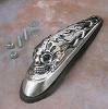 SKULL HEAD WITH ILUMINATED EYES FRONT FENDER ORNAMENT