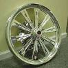 FRONT 10 SPOKE RADIAL POLISHED WHEEL FOR ACE / SPIRIT 750 (21X3.5)