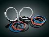 SMALL DELUXE GAUGE BEZELS (INCLUDES 3 COLORED RINGS) PAIR