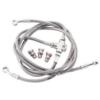 3 BRAKE LINE KIT FOR KAWASAKI 09-10 VN1700 CLASSIC, NOMAD, VOYAGER VAQUERO - STAINLESS STEEL (NONE ABS)