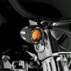 BLACK DEEP CUT FACTORY DUAL FILAMENT TURN SIGNAL W/ FIRE LED RING (EACH)