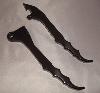BLACK SOLID HAND CONTROL LEVERS FOR HONDA SABRE (PAIR)
