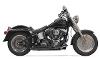 BLACK PRO-STREET STYLE SYSTEM SLASH CUT FOR SOFTAIL