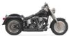 BLACK PRO-STREET STYLE SYSTEM WITH TURN OUT ENDS FOR SOFTAIL 86-17