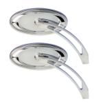 OVAL STEPPED MIRROR - CHROME (LEFT OR RIGHT)
