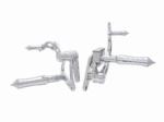 CHROME PLATED FORWARD CONTROLS WITH FOLDING TRIBAL FLAME MEDIEVAL FOOT PEGS FOR HONDA VTX1300 (C-130-20S-040-C)