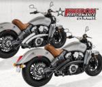 FREEDOM PERFORMANCE RADICAL RADIUS EXHAUST FOR INDIAN SCOUT (CHROME OR BLACK)