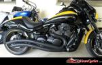 .BLACK SWEPT EXHAUST FOR M90 09-up (3223B)