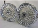 FAT SPOKES SET OF WHEELS FOR INDIAN SCOUT (Chrome or black)
