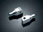 MALE FOOTPEG ADAPTERS WITH ADJUSTABLE STOP (PR) FRONT PEG ADAPTERS (DRIVER ONLY)