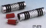 NESS-TECH GRIPS W/ROLLER BEARING/ DIAMOND FLATBAND/ CHROME 