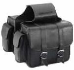 COMPACT STUDDED SADDLEBAG WITH QUICK RELEASE STRAPS (14 1/2" W X 10" H X 5" D )