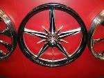 .STAR BLACK CUSTOM WHEEL SET (INCLUDES PULLEY AND ROTORS)