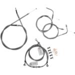 STAINLESS STEEL CABLE AND LINE KITS FOR STANDARD HANDLEBARS (YAMAHA VSTAR 1100 CUSTOM 99-09)
