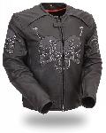 LEATHER RACEWAY SKULL JACKET 