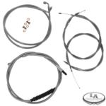 STAINLESS BRAIDED CABLE AND BRAKE LINE KITS FOR 18-20 INCH APE HANGERS (07-10 FXST)
