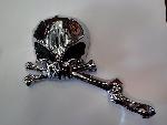 CHROME SKULLHEAD MIRRORS (PAIR)