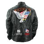 DIAMOND PLATE ROCK DESIGN GENUINE BUFFALO LEATHER MOTORCYCLE JACKET 