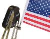 HONDA DELUXE SISSY BAR FLAG MOUNT WITH USA 6 x 9