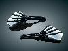 SKELETON HAND MIRRORS CHROME HEAD/ BLACK STEM