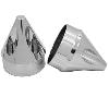 FRONT AXLE NUT CHROME SPIKE (SET)