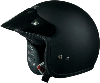 FX75 FLAT BLACK OPEN FACE 3/4 HELMET