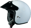 FX75 WHITE OPEN FACE 3/4 HELMET
