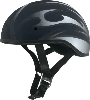 FX200 BLACK WITH FLAT SILVER SLICK BEANIE-STYLE HALF HELMET