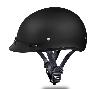 D.O.T. DAYTONA SKULL CAP W VISOR- DULL BLACK