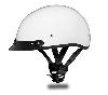 D.O.T. DAYTONA SKULL CAP W VISOR -GLOSS WHITE