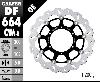 FRONT LEFT BRAKE DISC FOR BMW F700 GS 2013-15 & F800 GS 2006-17