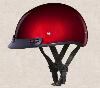 D.O.T. DAYTONA SKULL CAP W VISOR -BLACK CHERRY