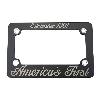 BLACK LICENSE PLATE FRAME - ENGRAVED WITH 