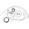 COMPLETE STAINLESS BRAIDED CABLE KIT FOR 12-14 APES 2007 FLHT