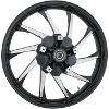 HURRICANE PRECISION CAST 3D WHEEL FOR 88-22 TOURING MODELS (21 x 3.5) BLACK CUT