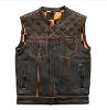 CHECKER MOTORCYCLE VEST-ORANGE