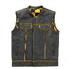 CHECKER MOTORCYCLE VEST-GOLD