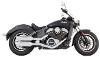 INDIAN SCOUT CHROME SHORT TIPS COMPATIBLE WITH STOCK EXHAUST 