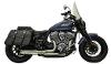 2-INTO-1 EXHAUST SYSTEM WITH SUPER BIKE MUFFLER FOR INDIAN CHIEF - STAINLESS STEEL - BLACK
