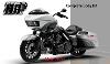 ROAD GLIDE CVO 2014-UP COMPLETE BODY KIT SILVER / BLACK HONEYCOMB FADE