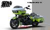ROAD GLIDE CVO 2014-UP COMPLETE BODY KIT APPLE GREEN / WHITE GRAY