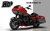 ROAD GLIDE CVO 2014-UP COMPLETE BODY KIT PEARL RED & DARK ALLOY