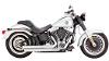 BIG SHOTS STAGGERED EXHAUST SYSTEM - CHROME FOR SOFTAIL 86-09