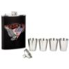 MAXAM 6PC STAINLESS STEEL LIVE TO RIDE FLASK SET (8oz FLASK)